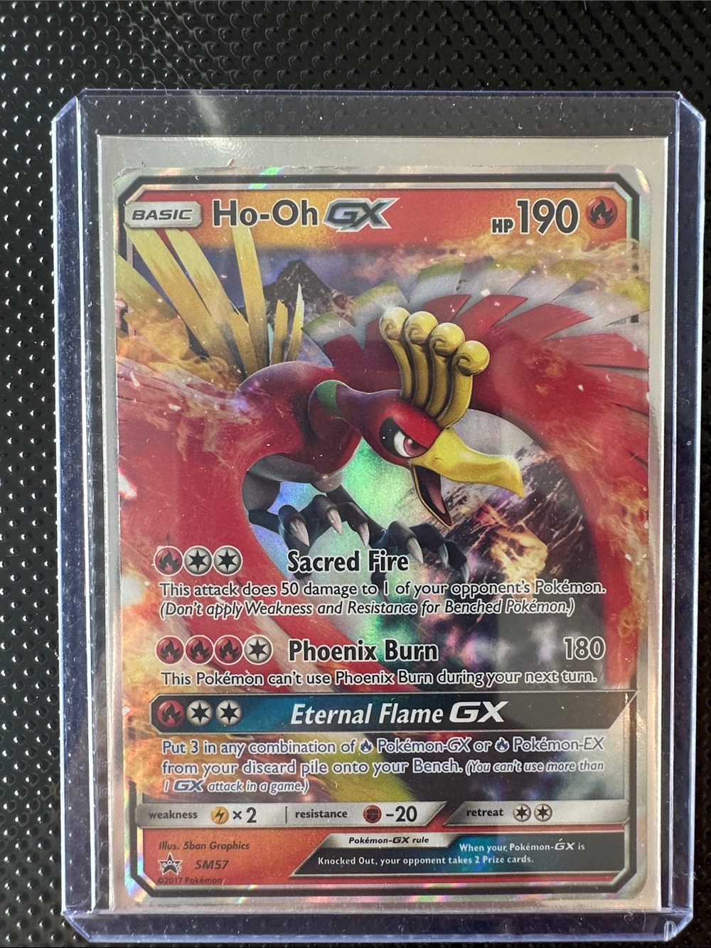 Pokemon Ho-Oh GX Card - Red & Gold Holographic Artwork BLACK STAR PROMO RARE